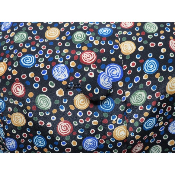 Vintage Leslie Fay 12 Petite 80s 90s Two Piece Abstract Dress Layered Skirt - Picture 5 of 12